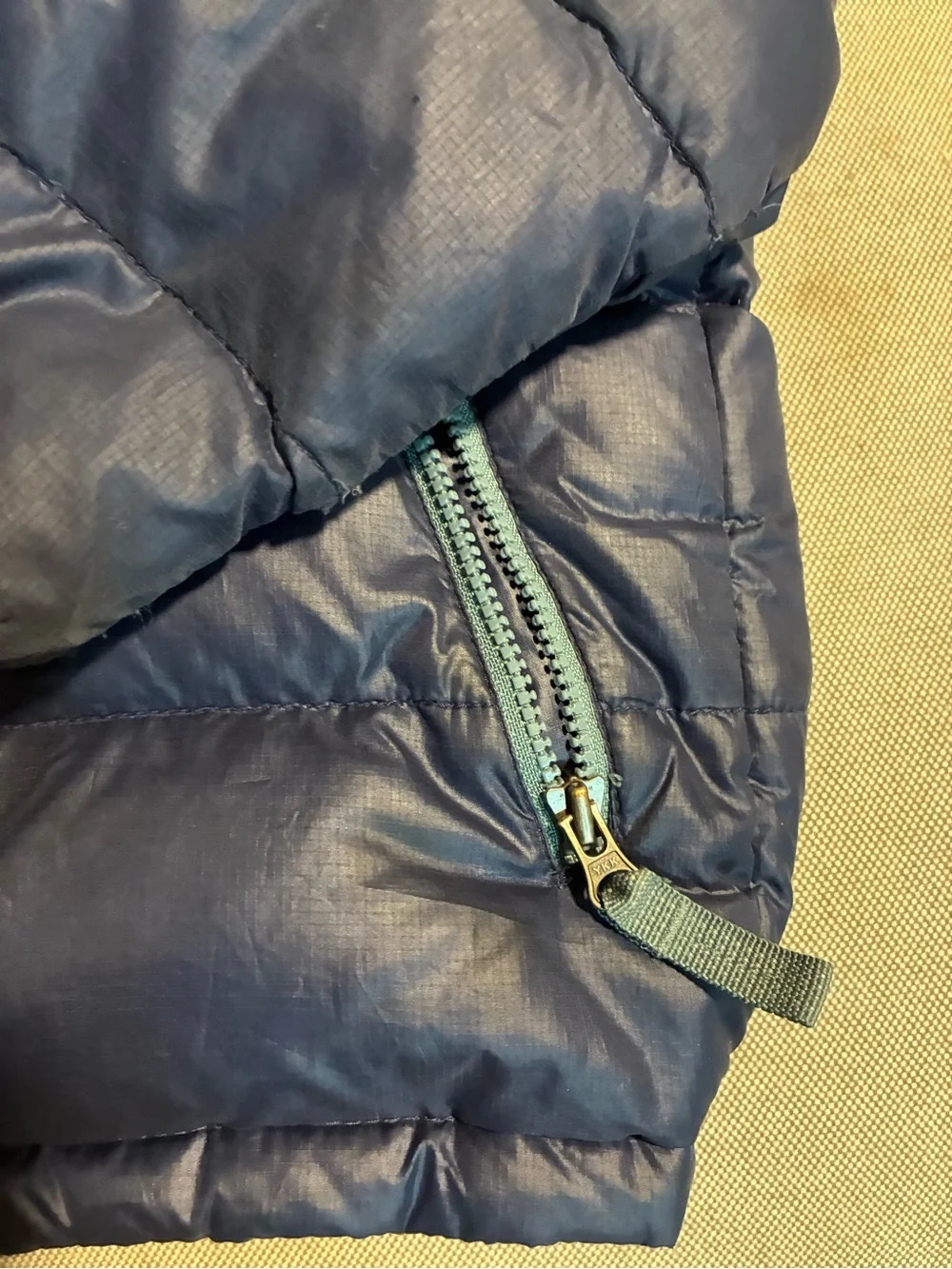 Patagonia Kids Navy and Light Blue Puffer Jacket